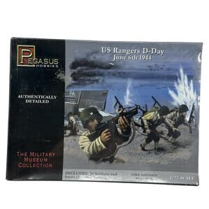Pegasus 7351 WWII US Army Rangers D-Day 1/72 Scale Plastic Model Figures